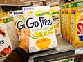 Nestle Go Free fitness corn flackes shopping Royalty Free Stock Photo