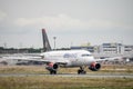 Frankfurt Germany 11.08.19 Oneworld Royal Jordanian Airlines Airbus A319 JY-AYP plane start departure Frankfurt Airport