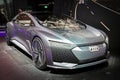 FRANKFURT, GERMANY - SEP 11, 2019: Audi AI CON autonomous luxury sedan car showcased at the Frankfurt IAA Motor Show 2019