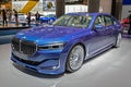 FRANKFURT, GERMANY - SEP 11, 2019: BMW Alpina B7 Langversion Allrad car model showcased at the Frankfurt IAA Motor Show 2019