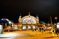 FRANKFURT, GERMANY - SEP 3 2018. Facade of Frankfurt Central train station. The classicistic train station opened in 1899 and is Royalty Free Stock Photo