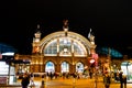 FRANKFURT, GERMANY - SEP 3 2018. Facade of Frankfurt Central train station. The classicistic train station opened in 1899 and is Royalty Free Stock Photo