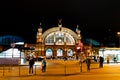 FRANKFURT, GERMANY - SEP 3 2018. Facade of Frankfurt Central train station. The classicistic train station opened in 1899 and is Royalty Free Stock Photo