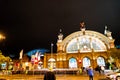 FRANKFURT, GERMANY - SEP 3 2018. Facade of Frankfurt Central train station. The classicistic train station opened in 1899 and is