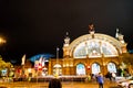 FRANKFURT, GERMANY - SEP 3 2018. Facade of Frankfurt Central train station. The classicistic train station opened in 1899 and is Royalty Free Stock Photo