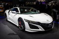 FRANKFURT, GERMANY - SEP 10, 2019: Honda NSX sports car showcased at the Frankfurt IAA Motor Show 2019