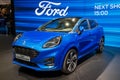 FRANKFURT, GERMANY - SEP 10, 2019: New Ford Puma EcoBoost Hybrid car presented at the Frankfurt IAA Motor Show 2019