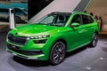 FRANKFURT, GERMANY - SEP 10, 2019: New 2020 Skoda Kamiq compact SUV car presented at the Frankfurt IAA Motor Show 2019 Royalty Free Stock Photo