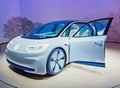 Volkswagen I.D. Concept autonomous electric car VW ID at IAA 2017 Frankfurt Motor Show Royalty Free Stock Photo