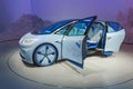 Volkswagen I.D. Concept autonomous electric car VW ID at IAA 2017 Frankfurt Motor Show Royalty Free Stock Photo