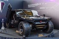 FRANKFURT, GERMANY - SEPT 2019: black RAMSMOBILE RM-X2 based on HUMVEE HUMMER H1, IAA International Motor Show Auto Exhibtion