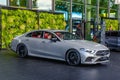 FRANKFURT, GERMANY - SEPT 2019: gray silver MERCEDES-BENZ CLS 22 Royalty Free Stock Photo