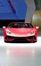 Lamborghini Huricane EVO Spider - red supercar on stage