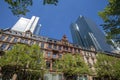Frankfurt germany skyskraper in the spring Royalty Free Stock Photo