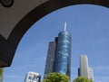 Frankfurt germany skyskraper in the spring Royalty Free Stock Photo
