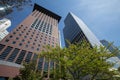 Frankfurt germany skyskraper in the spring Royalty Free Stock Photo