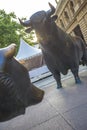 Frankfurt germany stock exchange bull and bear statues