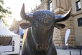 Frankfurt germany stock exchange bull statue Royalty Free Stock Photo
