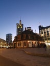 Frankfurt Hauptwache Germany Cafe Hauptwache Commerzbank Skyline Nightfall