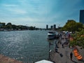 Frankfurt, Hess, Germany - 2024, July 23: the Museum Festival in Frankfurt on the Main river