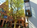 Half-timbered facade of Kaffeehaus Goldene Waage in Frankfurt am Main, Germany