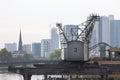 Frankfurt am main germany autumn blues skyline Royalty Free Stock Photo