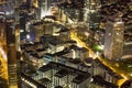 Frankfurt am main germany cityscape at night Royalty Free Stock Photo