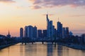 Frankfurt am Main, Germany at dusk Royalty Free Stock Photo