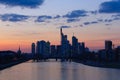 Frankfurt am Main, Germany at dusk Royalty Free Stock Photo