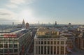 Frankfurt panoramic aerial view in winter morning