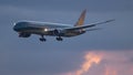 Boeing 787 Dreamliner of Vietnam airlines on final approach