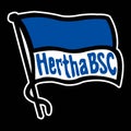 Frankfurt am Main, Germany - 10.23.2022 Logo of German football club Hertha. Vector image.