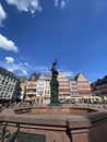 Lady Justice statue in Frankfurt am Main city, Germany Royalty Free Stock Photo