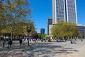 Street view to the Frankfurt downtown