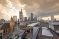 Frankfurt am main germany skyline sundown cloudscape