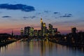 Frankfurt am Main, Germany in the twilight Royalty Free Stock Photo