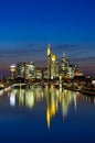 Frankfurt am Main, Germany in the twilight Royalty Free Stock Photo