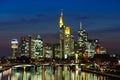 Frankfurt am Main, Germany in the twilight Royalty Free Stock Photo