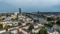 Frankfurt am Main, Hesse Germany - Tourists overviewing the city and the river Main from the Saint Bartholomeus