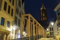 Frankfurt am Main. Historical city centre. New old town at night Royalty Free Stock Photo