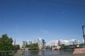 Frankfurt am main hochhaus and bridge in hessen #2 Royalty Free Stock Photo