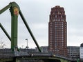 Frankfurt Main Plaza and the Flosser Suspension Bridge