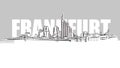 Frankfurt Main Skyline Panorama Sketch Royalty Free Stock Photo