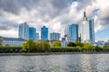 Frankfurt modern skyline at dusk, Germany