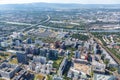 Frankfurt Niederrad BÃÂ¼rostadt Buerostadt buildings Taunus aerial photo city Royalty Free Stock Photo