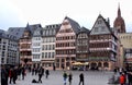 Frankfurt Old City `Altstadt` with Frankfurt Cathedral in the background `RÃÂ¶mer`