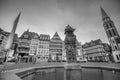 Frankfurt Old town square romerberg at twilight Royalty Free Stock Photo