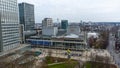 Frankfurt Opera in the city center from above - CITY OF FRANKFURT, GERMANY - MARCH 11, 2021