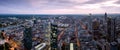 Frankfurt Panorama at Dusk Royalty Free Stock Photo