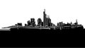 Frankfurt Panorama Silhouette Drawing Royalty Free Stock Photo